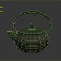 Cast Iron Teapot Traditional Design With Honeycomb Texture Loop Handle And Decorative Lid Knob