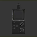 Vintage Black Portable Electronic Device With Screen Knobs And Control Panel