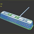 Sleek White Power Strip With Multiple Outlets And Long Cable For Computer Devices