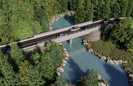 highway bridge 3d model