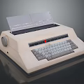 Vintage Beige Mechanical Typewriter With Classic Keyboard And Paper Holder Design For Daily Use