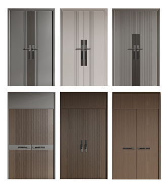 Double Door Double Door Office Door Villa Door Security Door Entry Door 3d model