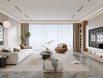 modern living room 3d model
