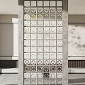 Modern partition glass partition 3d model