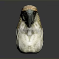 Realistic Eagle Head Sculpture Featuring Yellow And White Feathers With Grey Beak Detail