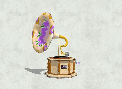 Jane European phonograph classical musical instrument ornaments 3d model