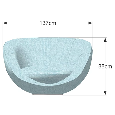 Modern Single Sofa 3d model