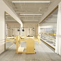 Spacious Yoga Fitness Studio With Neatly Arranged Mats And Large City View Windows