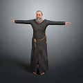 Wise Old Man Old Man Ancient Old Man Ancient Wise Warlock Taoist priest wizard mage 3d model