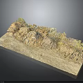 3D Terrain Model Showcasing Detailed Topographic Features And Varied Landscape Textures