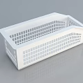 White Plastic Mesh Storage Basket For Public Facility Organization