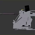 Mechanical Device Featuring Dual Barrels Black Square Parts And Spring Mechanism