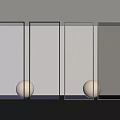 Glass partition 3d model