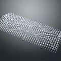 White Metal Grid Structure Long Rectangular Architectural Support Framework Design Element 3d model