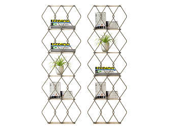 Modern Storage Rack Decorative Rack 3d model