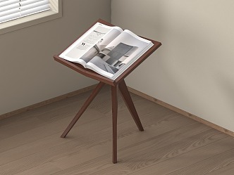 Modern medieval floor music stand 3d model