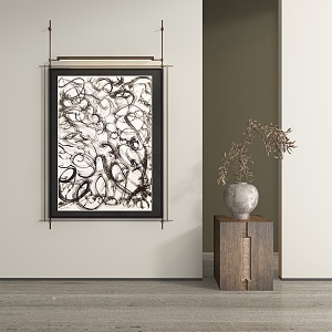 Antique abstract decorative painting 3d model