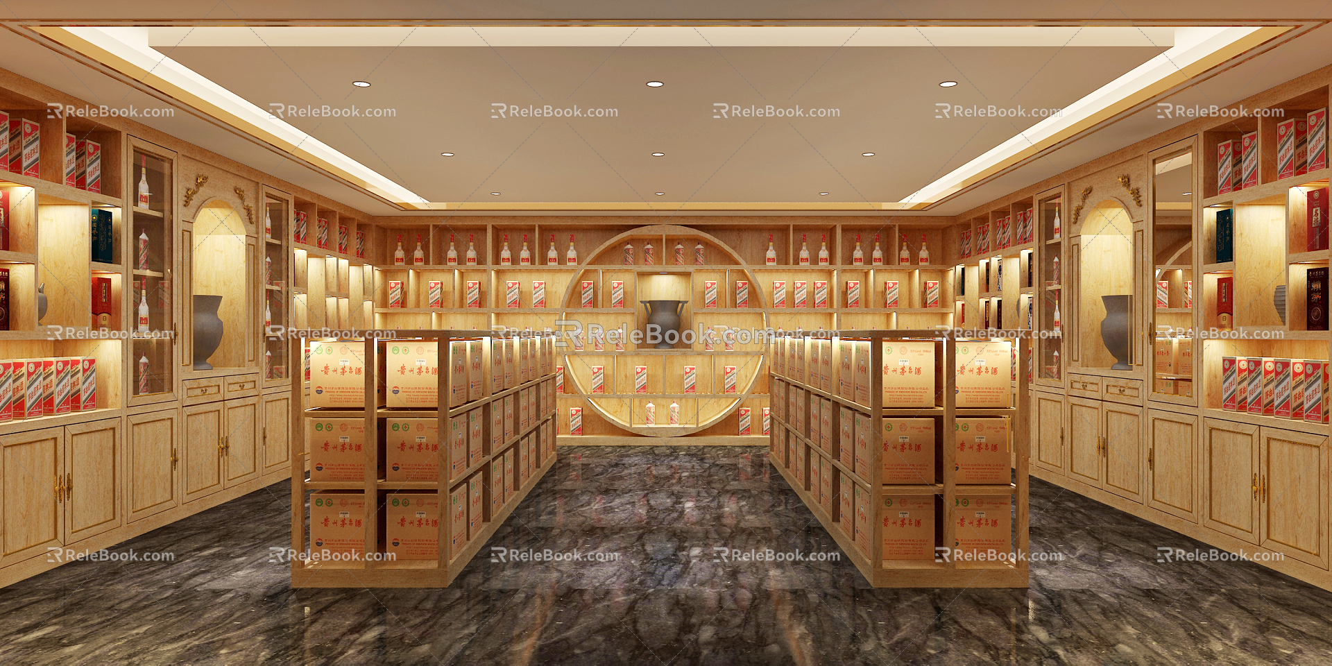 Modern Wine Cellar Liquor Display Storage Cabinet Liquor Cellar 3d model