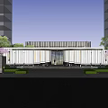 Modern Entrance Gate Design With Illuminated Lights Sleek Facade And Paved Ground