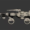 Futuristic Utility Vehicle Featuring Large Tires Antenna And Robotic Mechanical Design