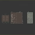 Detailed Multi Story Building Models With Brick Structure Balconies And Different Exteriors