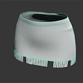 Stylish White Mini Skirt With Fringed Hem For Modern Fashion Look