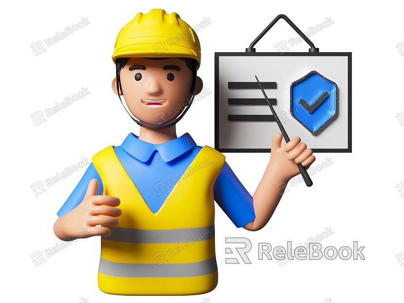 Cartoon Style Characters Cartoon Safety Training Cartoon Safety Protection Theme Safety Education model