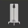 Silver Cast Iron Radiator Heating Appliance With Control Valve And Reflective Surface