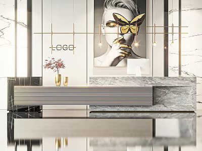 Front Desk 3d model