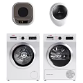 Modern Washing Machines Featuring Front Load Design And Compact Mini Models 3d model