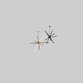 Modern Gold And Black Starburst Pendant Lights With Metal Structure And Detailed Joints
