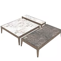 Elegant Modern Luxury Dining Table With Marble Tabletop And Wooden Frame