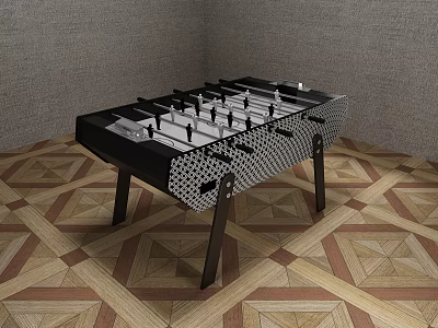 Modern table football amusement equipment 3d model