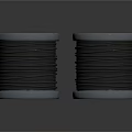 Two Black Cable Reels Equipment With Spool Design For Industrial Use