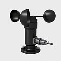 Black Durable Public Facility Outdoor Wind Speed Sensor For Weather Monitoring