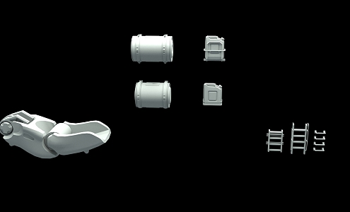 sci-fi mecha machinery industrial accessories 3d model