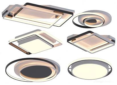 Modern ceiling lamp combination 3d model
