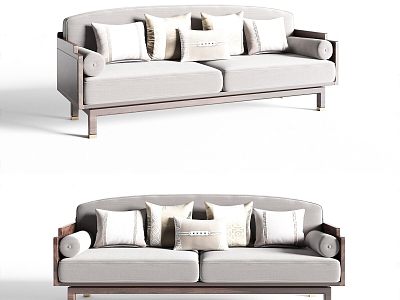 Yunshui Tanxin new Chinese-style three-person sofa 3d model