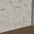 Stone Wall Background With Wooden Floor And Window In Modern Interior