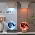 Moon chandelier Planet lamp Table lamp Creative lamp Moon table lamp 3d model