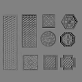 New Chinese Style Pattern Window Antique Window Carved 3d model