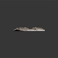 Natural Mountain Landscape Pattern On White Paper With Black Background And Checkerboard Edge