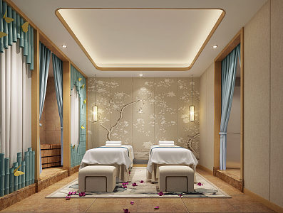 New Chinese SPA Beauty Salon 3d model