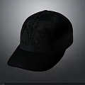 Black Baseball Cap with Structured Brim Soft Fabric and Casual Style 3d model