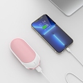 Charging treasure to charge mobile phone hand warmer iphone mobile phone charging scene 3d model