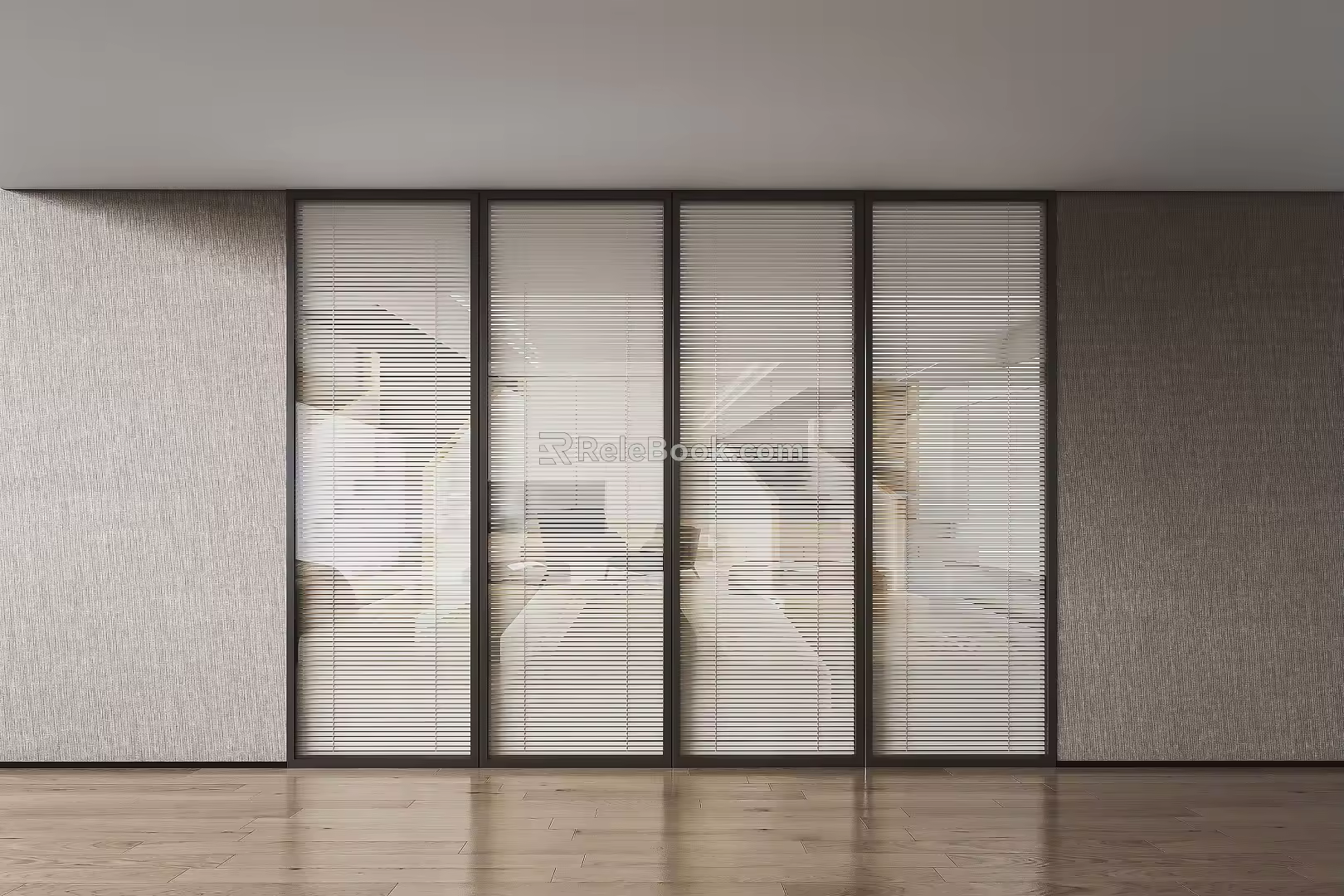 Modern Partition Glass Partition Office Space Glass Partition Tooling Partition Venetian Blinds 3d model