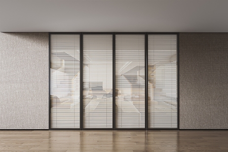 Modern Partition Glass Partition Office Space Glass Partition Tooling Partition Venetian Blinds 3d model