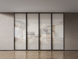 Modern Partition Glass Partition Office Space Glass Partition Tooling Partition Venetian Blinds 3d model