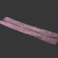Wood And Stone Decorative Long Piece With Green Spots Surface Texture For Home Decor