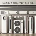 Air Conditioner Fans Including Standing Wall Mounted Outdoor Units And Air Outlets